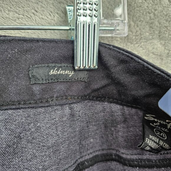 Seven7 Jeans Luxe Skinny 24 Black Embellished Bling Plus Cotton Stretch Boho New - Picture 6 of 14